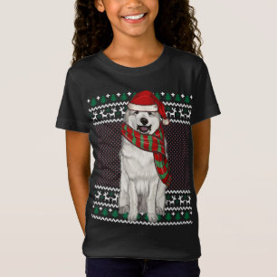 T-Shirt Noël Grand Chien Pyréné Santa Hat Gros Noël