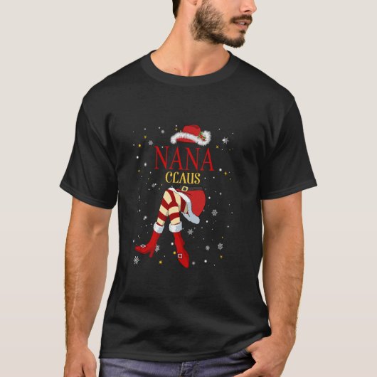 T-shirt Noël Grandma Claus Nana Claus Femmes Casquette rou (Devant)