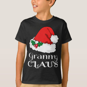 T-shirt Noël Granny Claus Correspondant Pyjama Santa Hat X