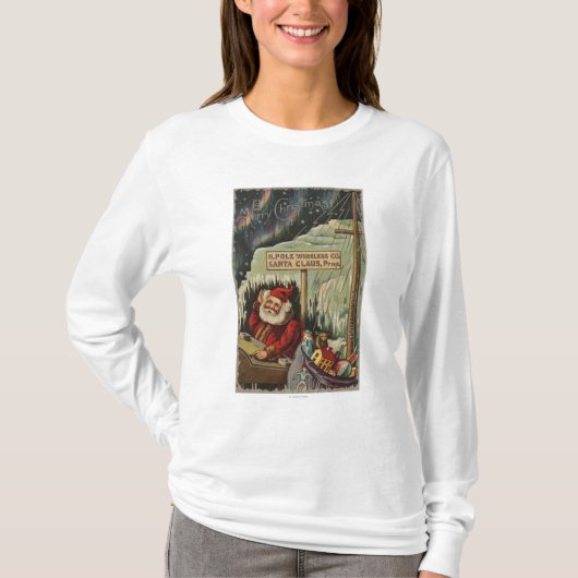 T-shirt Noël GreetingSanta au Pôle Nord (Devant)