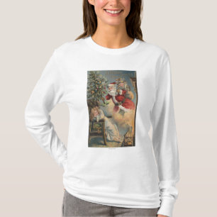 T-shirt Noël GreetingSanta avec l'arbre et les cadeaux