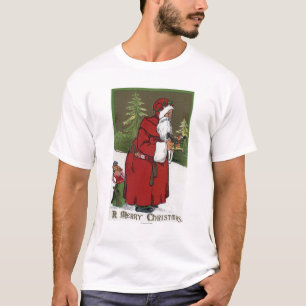 T-shirt Noël GreetingSanta avec le cheval en bois