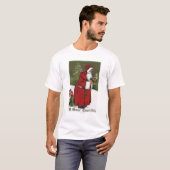 T-shirt Noël GreetingSanta avec le cheval en bois (Devant entier)