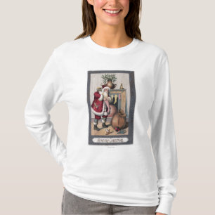 T-shirt Noël GreetingSanta bourrant des bas