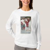 T-shirt Noël GreetingSanta parlant aux enfants (Devant)