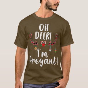 T-shirt Noël Grossesse Faire-part Oh Deer Je suis Pregn