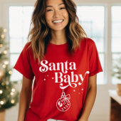 T-shirt Noël Grossesse Faire-part Père Noël bébé