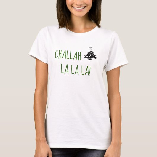 T-shirt Noël Hanoukka Chrismukkah Challah La La La (Devant)