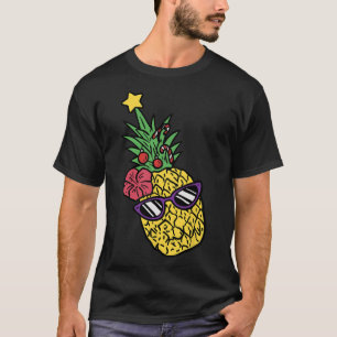 T-shirt Noël Hawaïen en Juillet Ananas Mele Kalikima