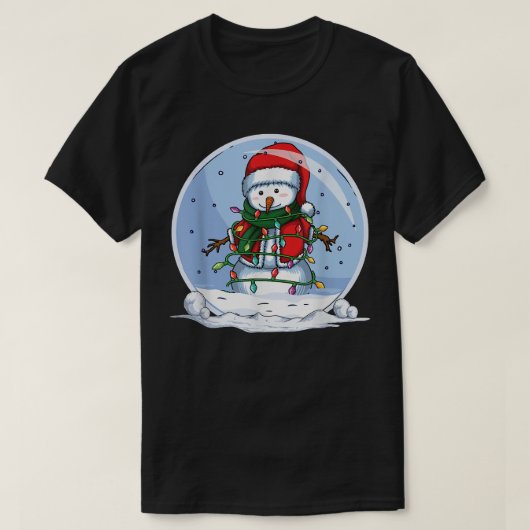 T-shirt Noël Heure d'hiver Fairy Luminations Snowman Snow (Design devant)