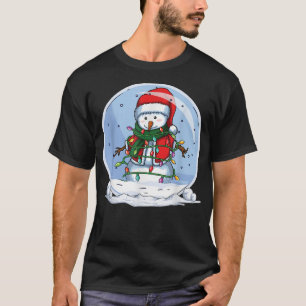 T-shirt Noël Heure d'hiver Fairy Luminations Snowman Snow 