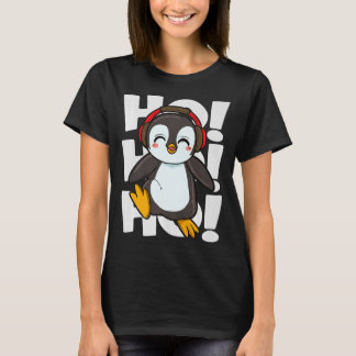 T-shirt Noël Ho Ho Ho Cute Dancing Penguin