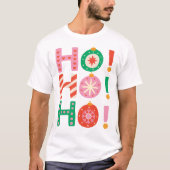 T-shirt Noël Ho Ho Ho Ho Retro (Devant)