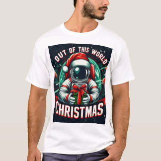 T-shirt Noël hors du monde - Vacances des astronautes T-