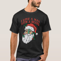 Noël J'aime l'homme avec la barbe Père Noël drôle