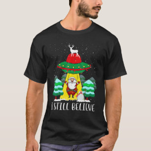 T-shirt Noël Je Crois Toujours Père Noël OVNI Pour Hommes