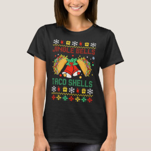 T-shirt Noël Jingle Bells Taco Shells Drôle Famille Ug