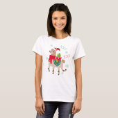 T-shirt Noël Jolly Llama (Devant entier)