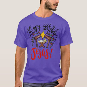 T-shirt Noël Joyeux Anniversaire Jésus Vacances affreux Sw