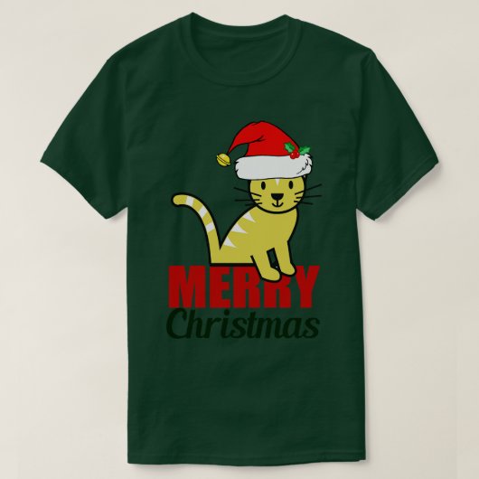 T-shirt Noël Joyeux Noël Chat Kitty (Design devant)