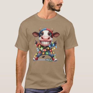 T-shirt Noël Joyeux Noël Pour Cadeau Noël Vache v