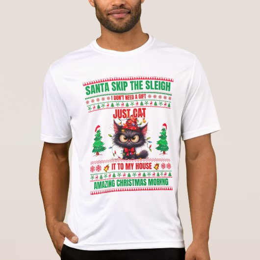 T-shirt Noël Joyeux Noël Pour Chat cadeau de Noël (Devant)