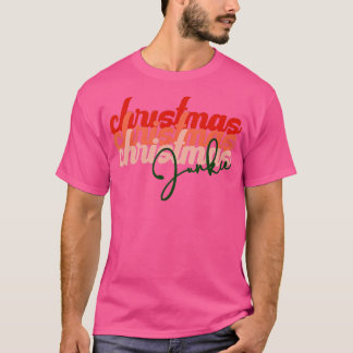 T-shirt Noël Junkie Leopard Santa Claus Drôle Noël