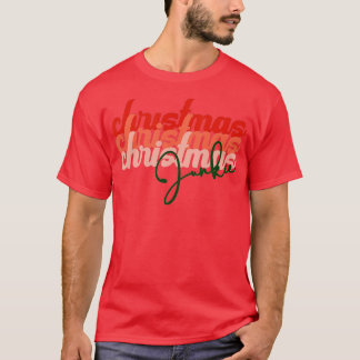 T-shirt Noël Junkie Leopard Santa Claus Drôle Noël