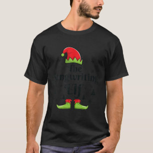 T-shirt Noël La Famille Elfe Écriture Chanson Rapprocher G