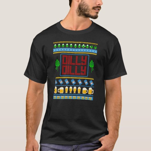 T-shirt Noël laid de bière de Dilly Dilly (Devant)