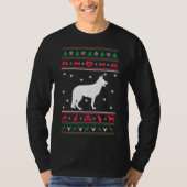 T-shirt Noël laid de chandail de chien de berger allemand (Devant)