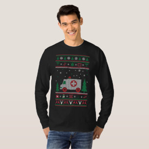 T-shirt Noël laid de chandail d'infirmier