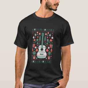 T-shirt Noël laid de la guitare