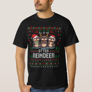 T-shirt Noël laid de tous les Otter Reindeer Père Noël