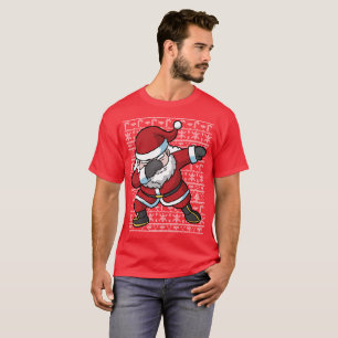 T-shirt Noël laid tamponnant la limande du père noël