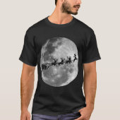 T-shirt Noël Le Père Noël Passe La Lune (Devant)