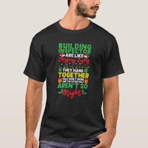 T-shirt Noël Light Building Inspecteur Xmas Holiday Pr