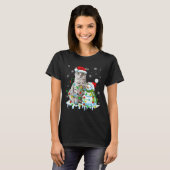 T-shirt Noël Light Snowman égyptien Mau Cat Pet Lover (Devant entier)