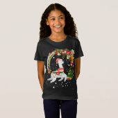 T-Shirt Noël Llama Santa Hat Ugly Xmas Arbre Alpaca (Devant entier)