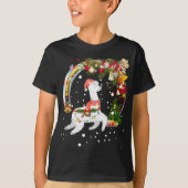 T-shirt Noël Llama Santa Hat Ugly Xmas Arbre Alpaca (Devant)