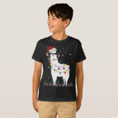 T-shirt Noël Llama Santa Hat Ugly Xmas Arbre Alpaca Gi (Devant entier)