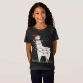 T-Shirt Noël Llama Santa Hat Ugly Xmas Arbre Alpaca Gi (Devant entier)