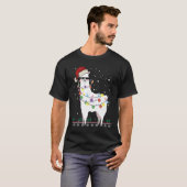 T-shirt Noël Llama Santa Hat Ugly Xmas Arbre Alpaca Gi (Devant entier)