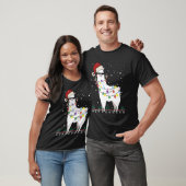 T-shirt Noël Llama Santa Hat Ugly Xmas Arbre Alpaca Gi (Unisexe)
