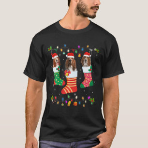 T-shirt Noël Lumière Trois Basset Hound Chien À Christma