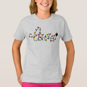 T-shirt Noël Lumières colorées Aimer Texte-45872