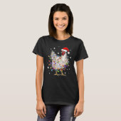 T-shirt Noël Lumières Poulet Père Noël (Devant entier)