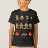T-shirt Noël Math Teacher Fraction Gingerbread Cookie (Devant)
