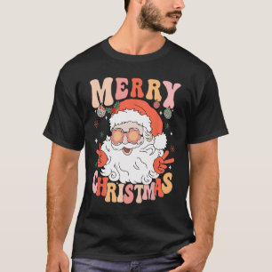 T-shirt Noël Méga Merry Christmas Branché Père Noël Ho