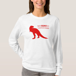 T-shirt Noël merRAWRry de T-Rex